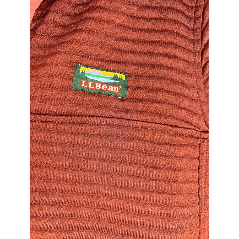L.L. Bean Airlight Red/Brown Fall Neutral Quilted Color Snap Pullover Women XL - Picture 2 of 8